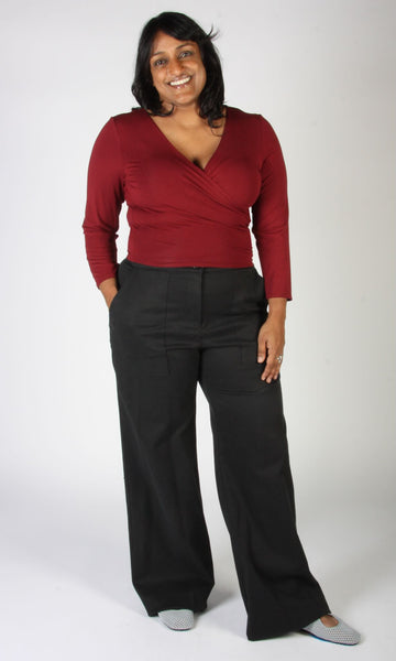 Crescentchest Top - Burgundy