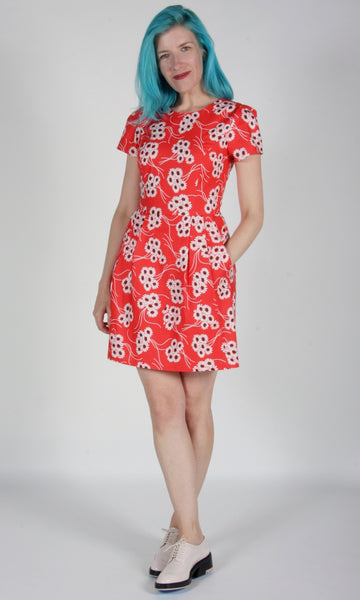 RN1289 - 6 - Bobolink Dress - Red Daisies