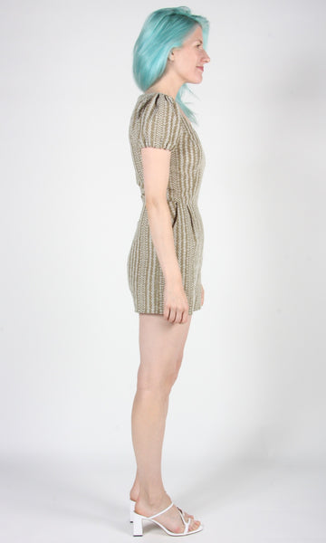 RN1356 - 10 - Bufflehead Romper - Sage Eyelet