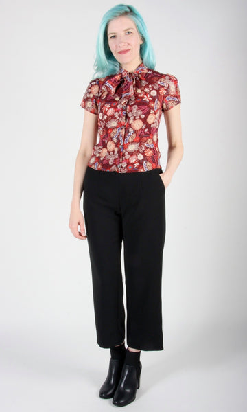 RN1193 - 16 - Catbird Top - Burgundy Flowerburst