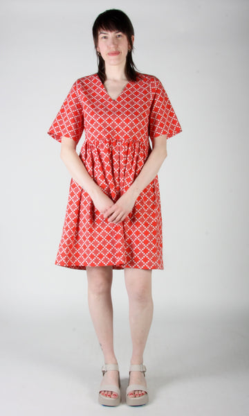 Citril Finch Dress - Red Patches
