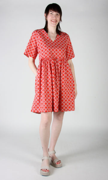 Citril Finch Dress - Red Patches