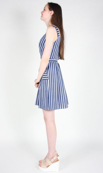 RN1628 - 2 - Iora Skirt - Blue Stripes