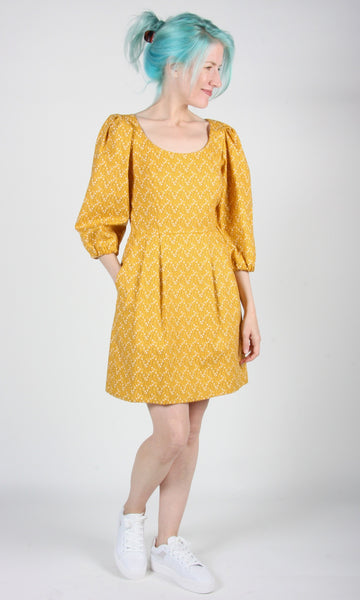 RN1440 - 4 - Courian Dress - Ochre Poker