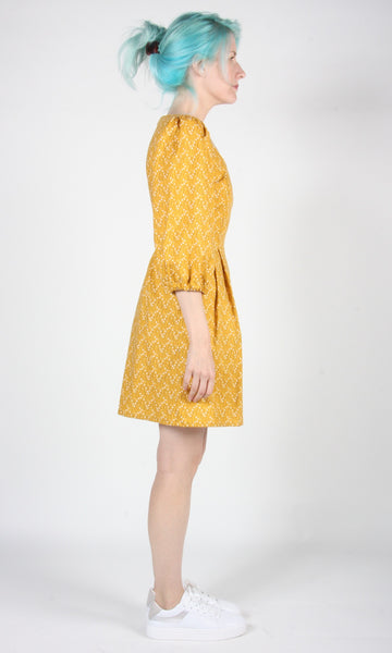 RN1440 - 4 - Courian Dress - Ochre Poker