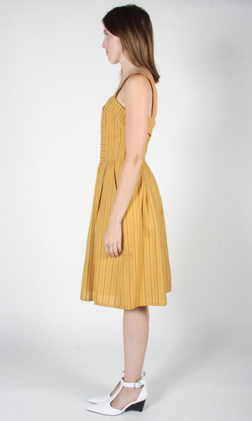 RN1515 - 6 - Courlis Dress - Ochre Stripes