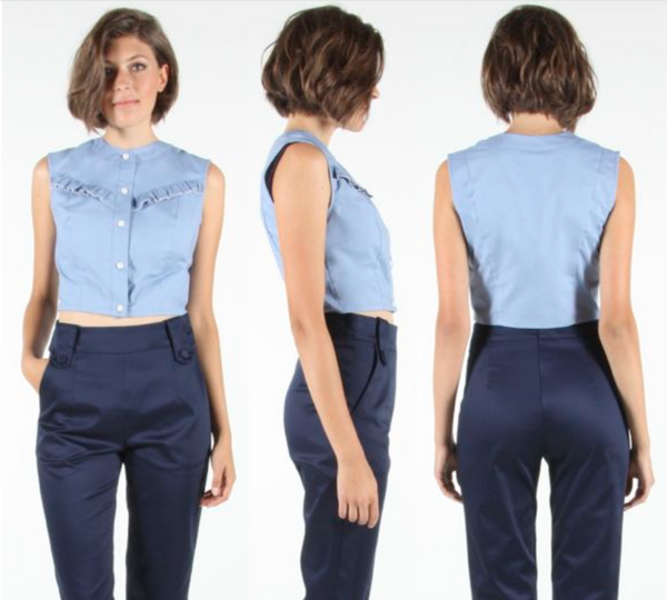 RN1533 - 10 - Curassow Top - Light Blue