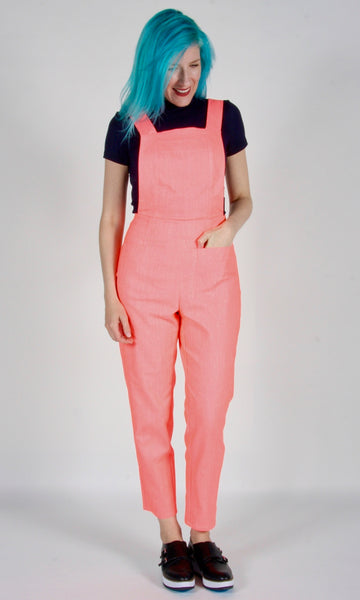 RN1491 - 8 - Currawong Overalls - Neon Coral