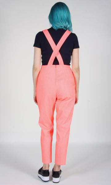 RN1491 - 8 - Currawong Overalls - Neon Coral