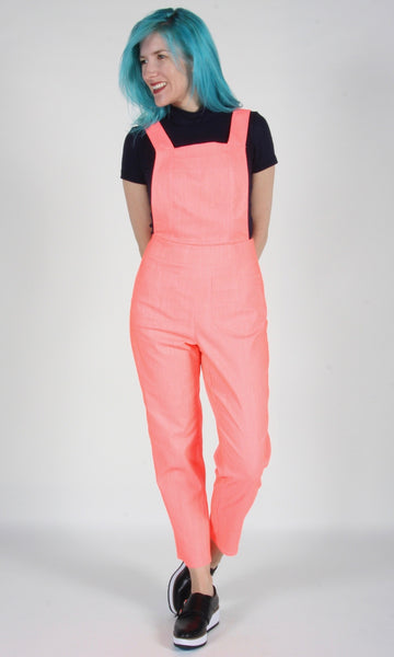 RN1491 - 8 - Currawong Overalls - Neon Coral