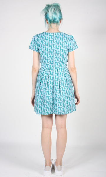 RN1308 - 14 - Engoulevent Dress - Seahorses