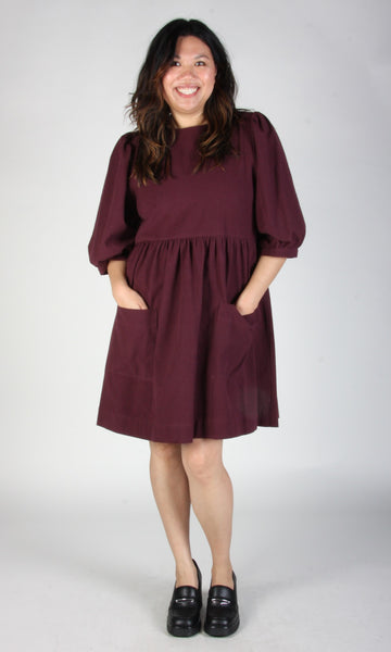 Flowerpiercer Dress - Burgundy
