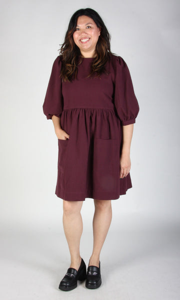 Flowerpiercer Dress - Burgundy