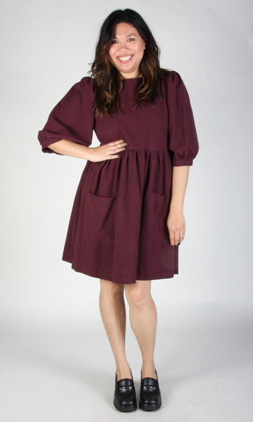 Flowerpiercer Dress - Burgundy