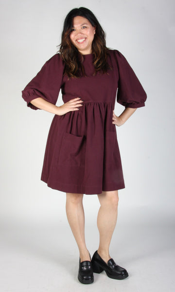 Flowerpiercer Dress - Burgundy