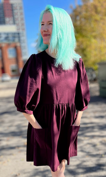 Flowerpiercer Dress - Burgundy