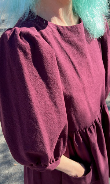 Flowerpiercer Dress - Burgundy