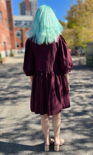 Flowerpiercer Dress - Burgundy