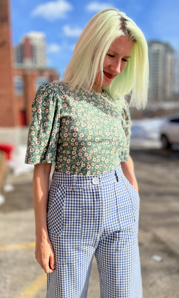 Gannet Pant - Blue Gingham