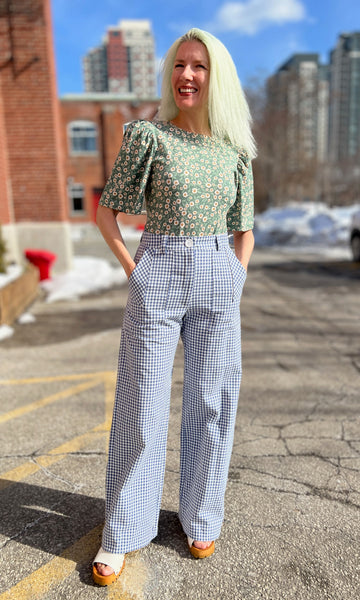 Gannet Pant - Blue Gingham