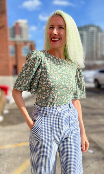 Gannet Pant - Blue Gingham