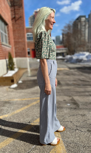 Gannet Pant - Blue Gingham