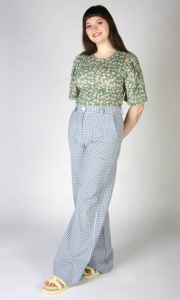 Gannet Pant - Blue Gingham