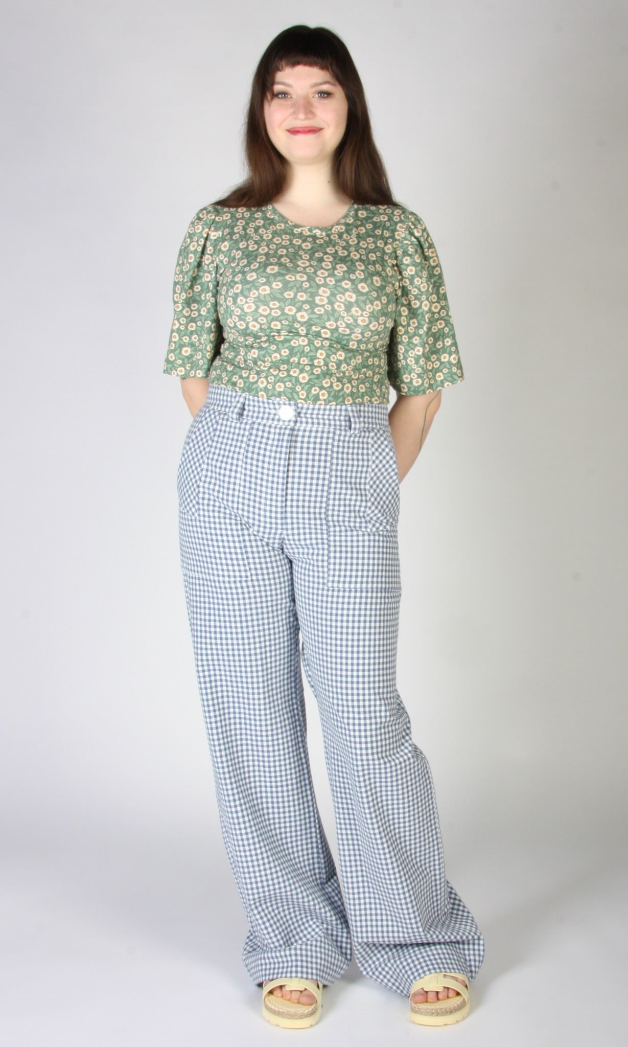 Gannet Pant - Blue Gingham