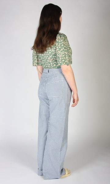Gannet Pant - Blue Gingham