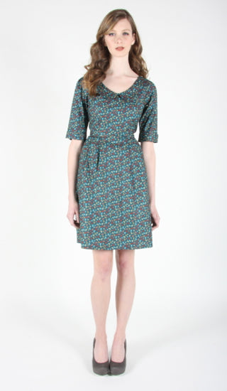 RN1435 - 2 - Gnatcatcher Dress - Blue Fan Seed