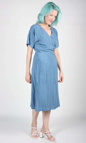 RN1558 - L - Hookbill Dress - Blue Sand Washed