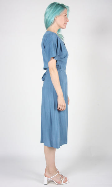 RN1558 - L - Hookbill Dress - Blue Sand Washed