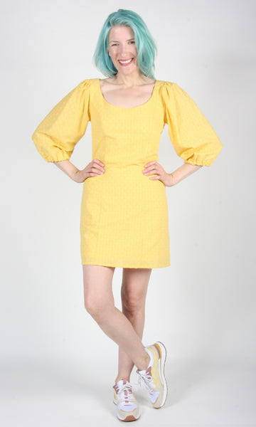 RN1514 - 6 - Hummingbird Dress - Yellow Eyelet