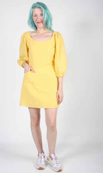 RN1514 - 6 - Hummingbird Dress - Yellow Eyelet