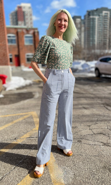 Gannet Pant - Blue Gingham