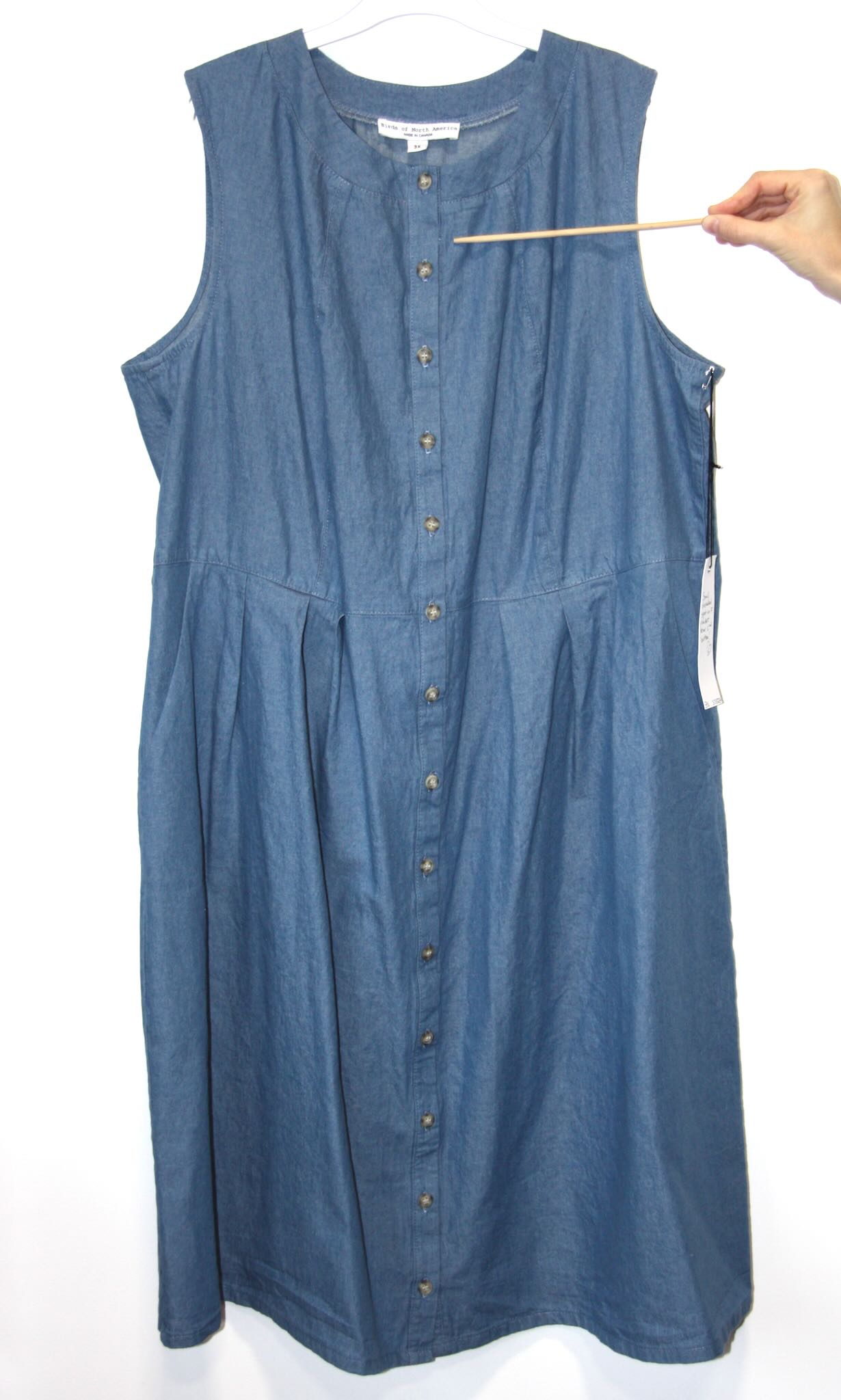 SS527 -3X - Thunder Pumper Dress - Medium Wash