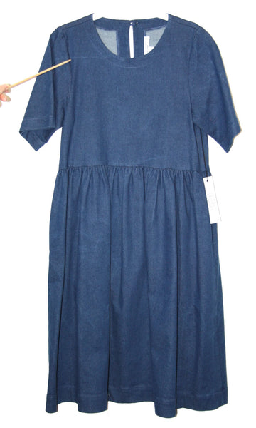 SS596 - S - Tiger Shrike Dress - Denim