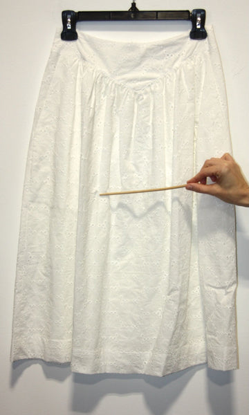 SS727 - XS - Hermit Thrush Skirt - White Eyelet