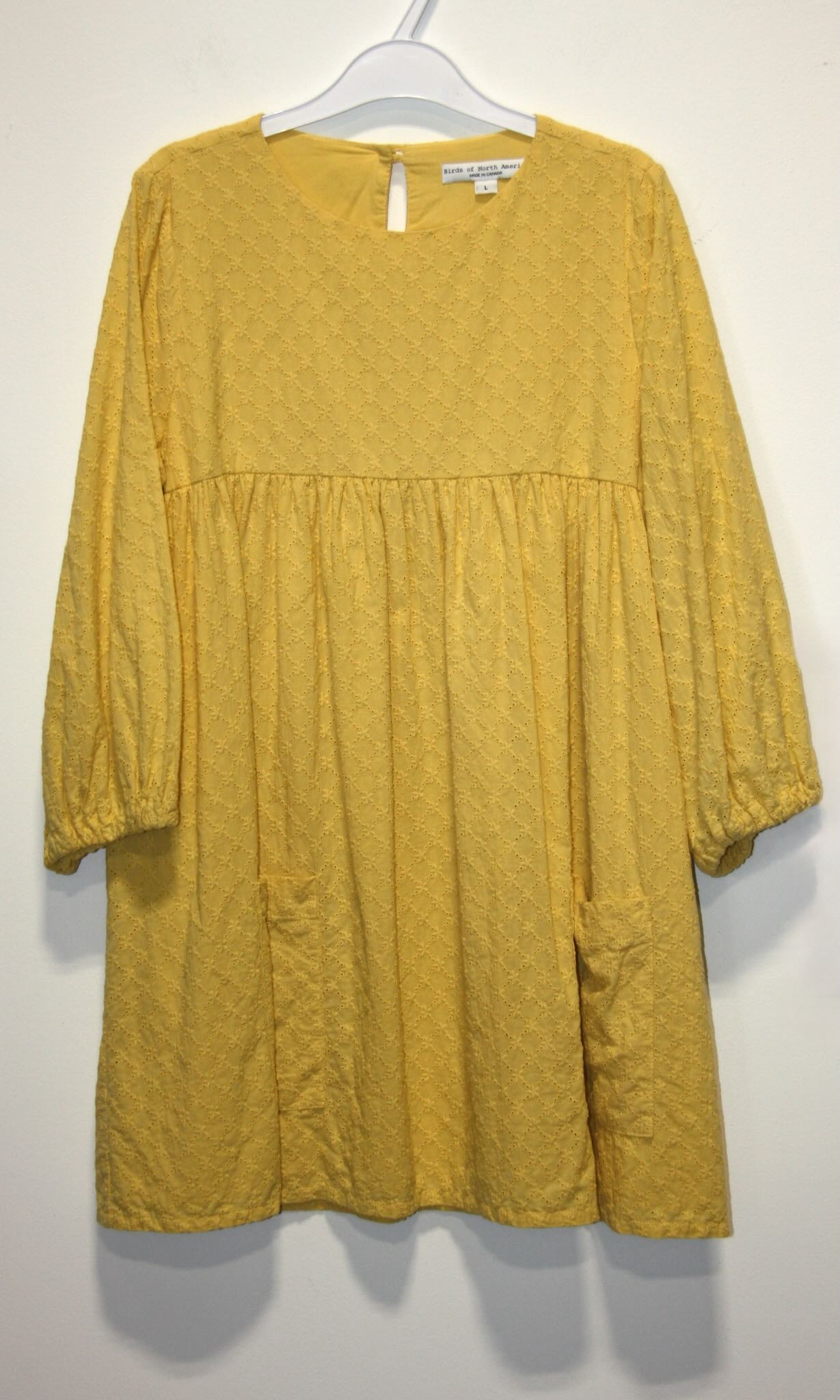 RN1395 - L - Martin Dress - Yellow Eyelet