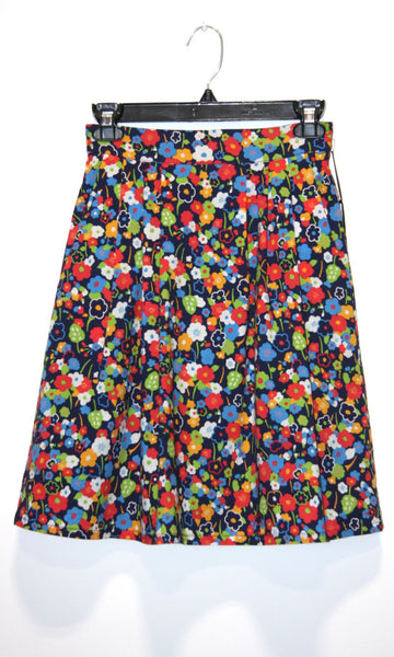 RN1383 - 2 - Schiffornis Skirt - Navy London Floral