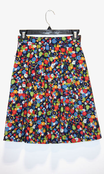 RN1383 - 2 - Schiffornis Skirt - Navy London Floral