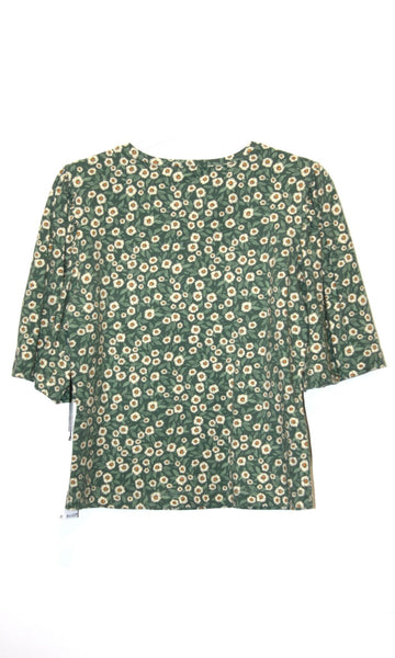 RN1379 - M - Peahen Top - Flower Drift