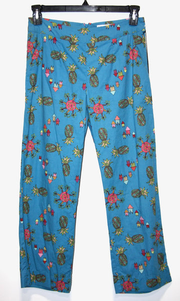 RN1414 - 6 - Tiecel Pant - Blue Pineapple Party