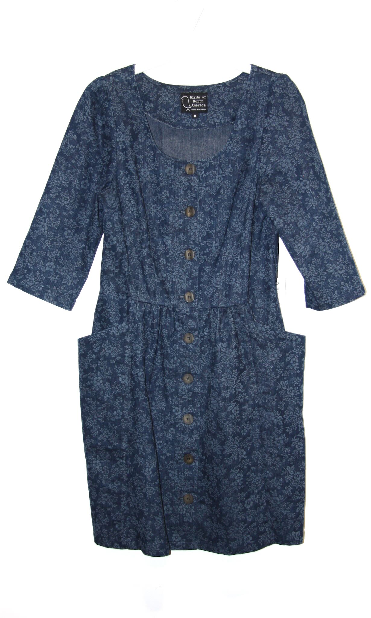 RN1464 - 8 - Antwren Dress - Floral Denim