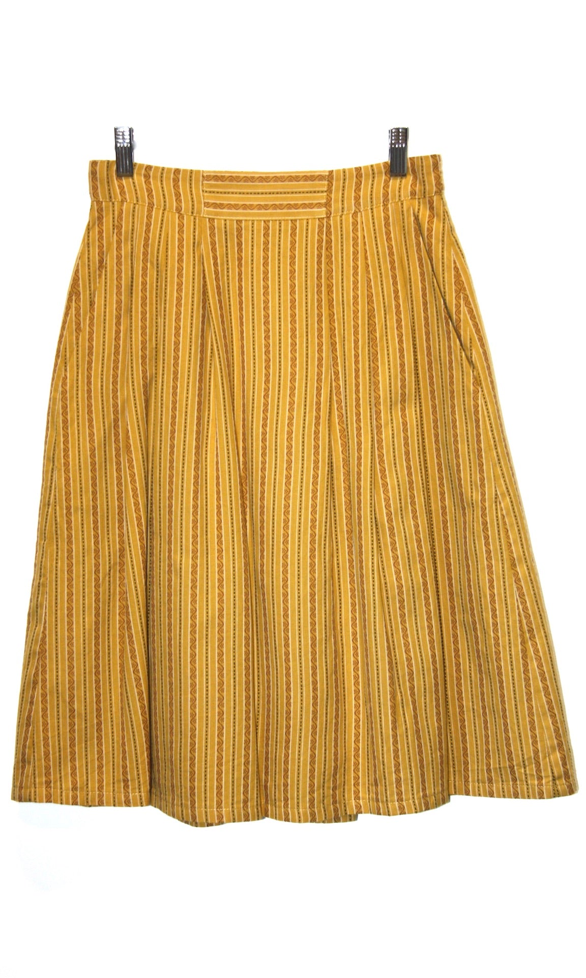 RN455 - 6 - Macareux Skirt - Ochre Stripe