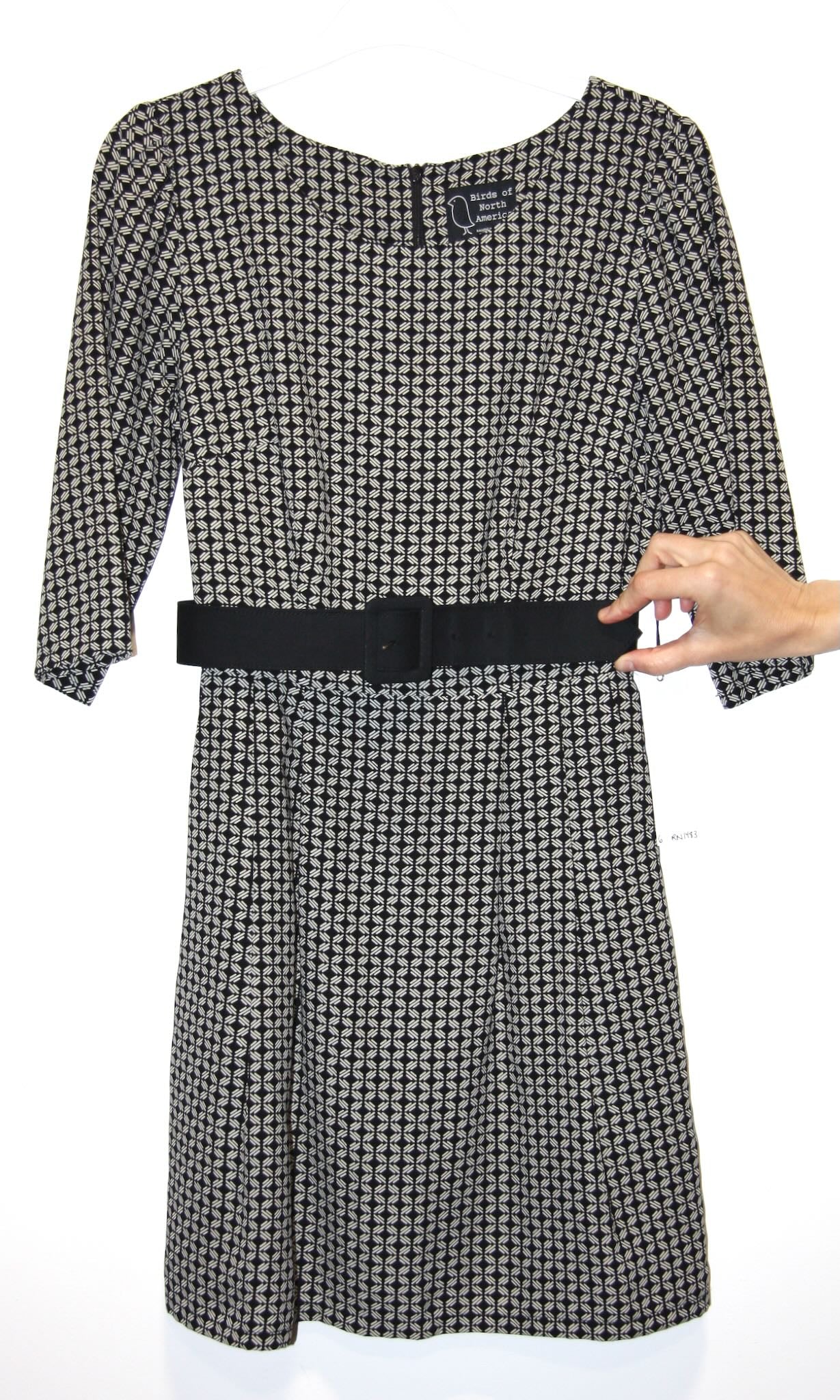 RN1483 - 6 - Piculet Dress - Black and Cream print