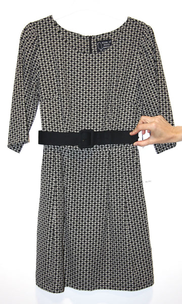 RN1483 - 6 - Piculet Dress - Black and Cream print