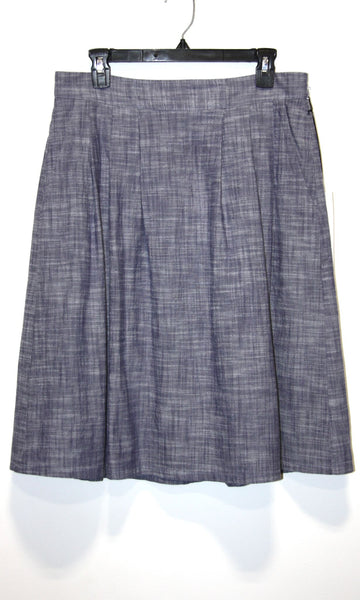 RN1523 - 12 - Macareux Skirt - Blue Chambray