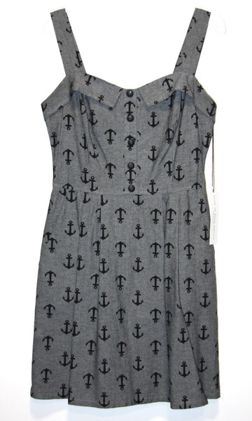 RN1546 - 6 - Motmot Dress - Black Anchors