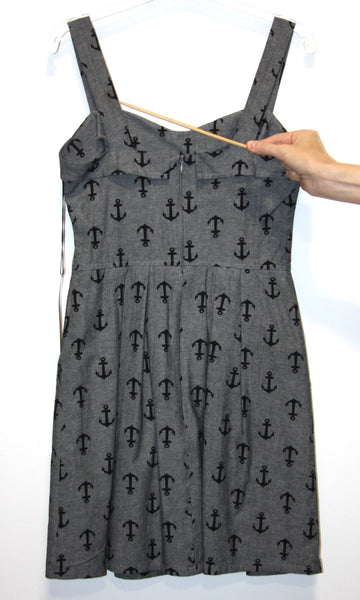RN1546 - 6 - Motmot Dress - Black Anchors